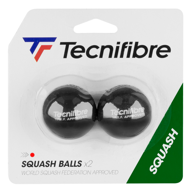 Tecnifibre Squash Balls Red Dot (Pack of 2)