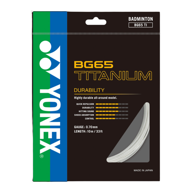 Yonex BG65 TITANIUM Badminton String (10m Single Packet)