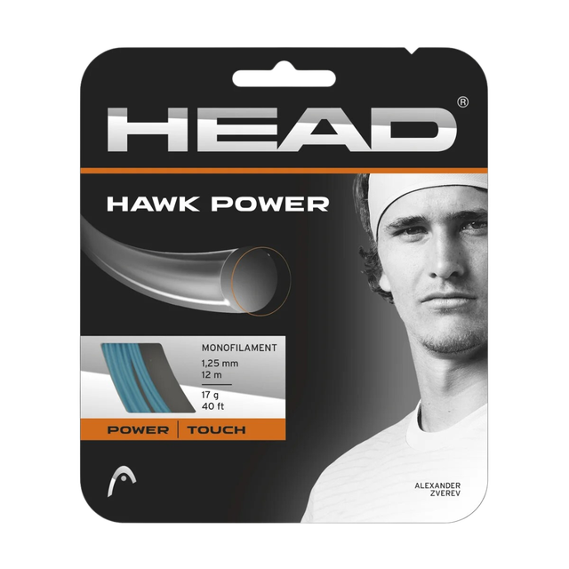 HEAD Hawk Power Tennis String (Gauge 17 / 1.25 - 12m Single Packet)