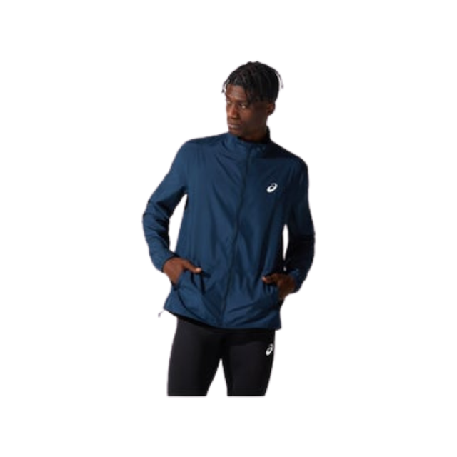 ASICS Silver Mens Jacket French Blue