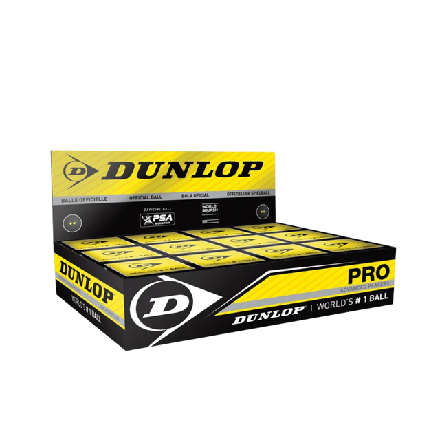 Dunlop Pro Double Yellow Dot Squash Ball (1 Ball)