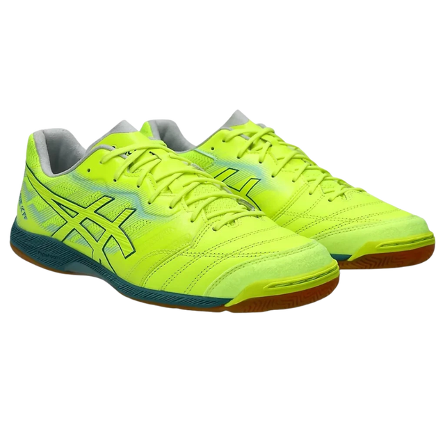 ASICS Destaque K FF Futsal Shoe (Safety Yellow/Atlantis Blue)
