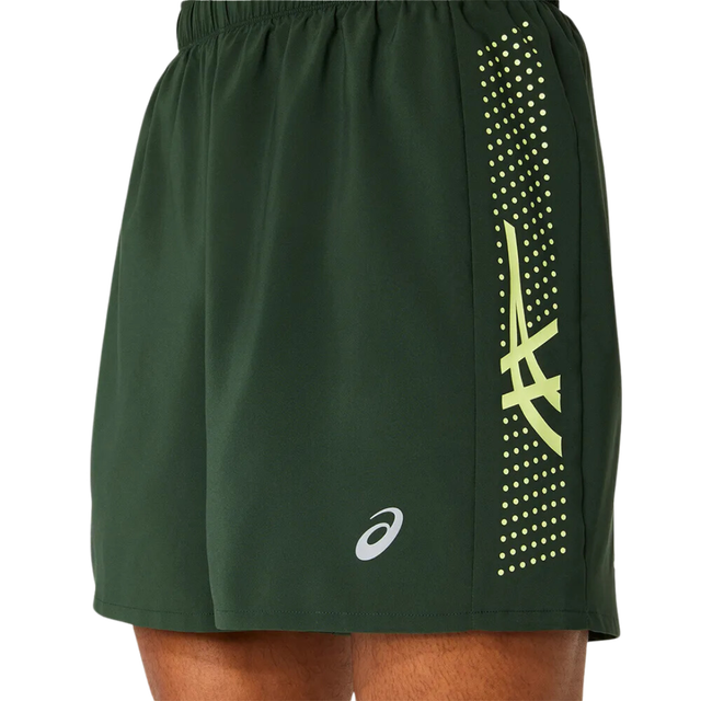 ASICS Icon Shorts Mens Rain Forest/Glow Yellow