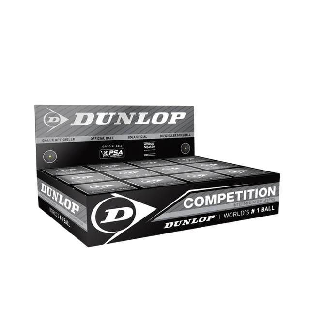 Dunlop Competition Single Yellow Dot Squash Ball (1 Ball)